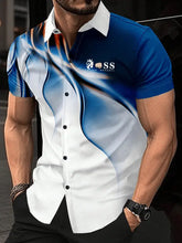 Herren Freizeithemd mit Retro-Schriftzug cherishyouo